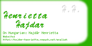henrietta hajdar business card